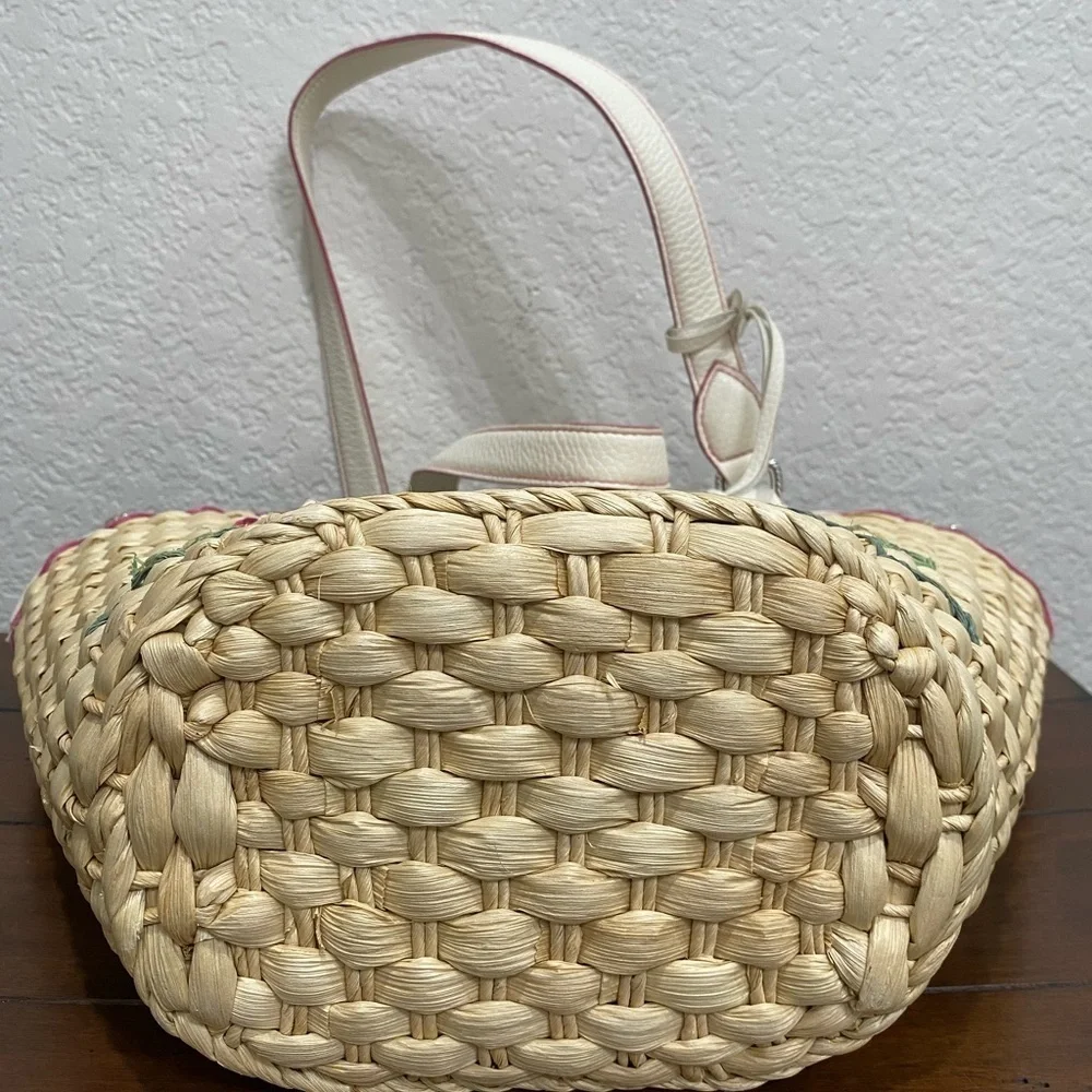 Brighton Cream & Natural Woven Floral Tote